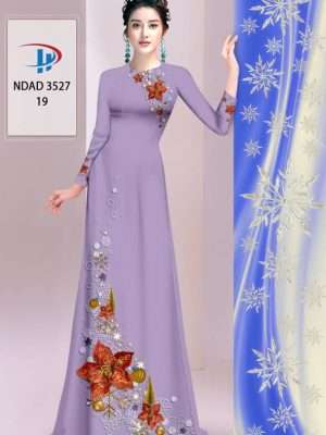 Vải Áo Dài Hoa In 3D AD NDAD3527 28